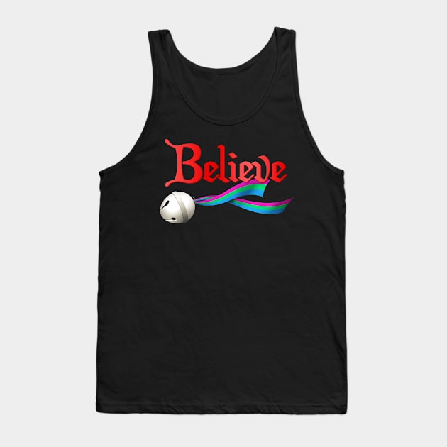 Believe Polysexual Pride Jingle Bell Tank Top by wheedesign